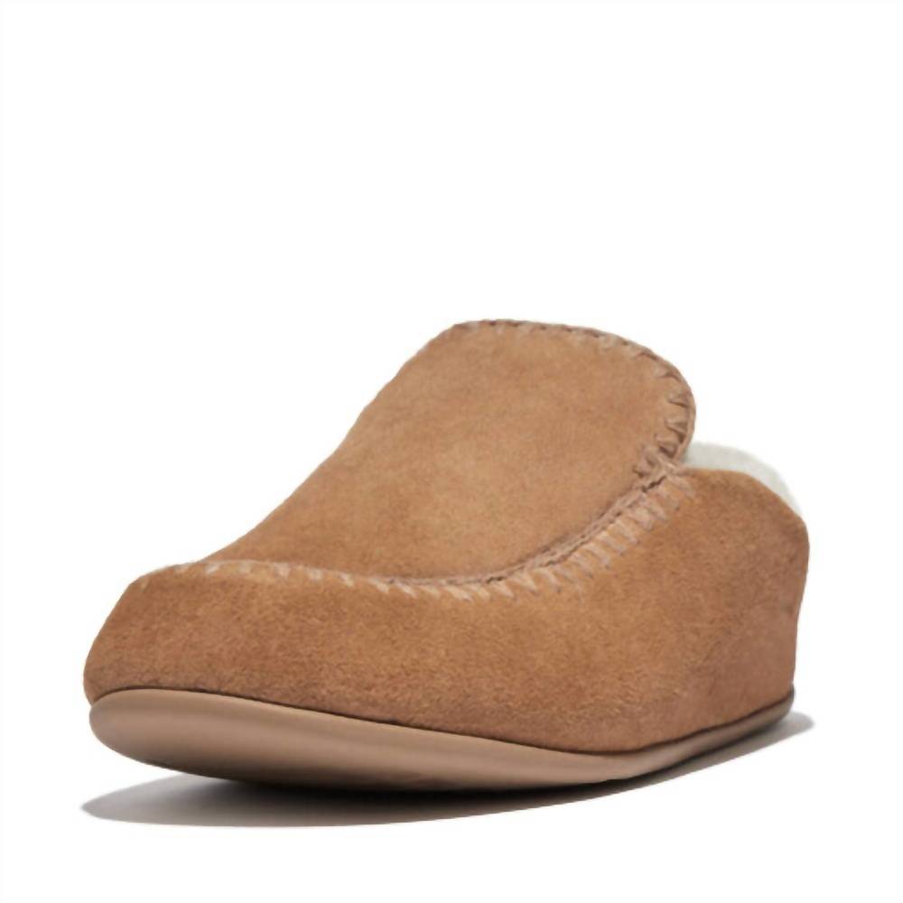 NEW FITFLOP women chrissie ii suede slipper in desert tan